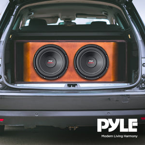 Pyle PLPW15D 15" 2000W 4-Ohm Car Subwoofer Pair & QBASS15 Dual Ported Enclosure