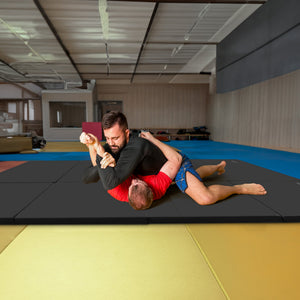 BalanceFrom 4' x 6' x 2" All Purpose Folding Fitness Gymnastics Gym Mat, Black