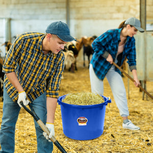 Little Giant 70 Quart Durable and Versatile Utility Muck Tub w/Handles, Blue