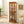 Lighted Curio Cabinet with Adjustable Shelves and Mirrored Back Panel - Dark Brown, Dark Red, Light Brown