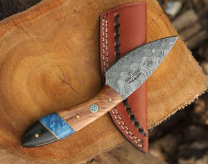 Lightning Everyday Carry Knife with Olive & Resin Handle - TRAPSKI