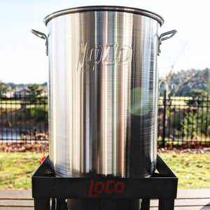 Loco Cookers 30 Quart Propane Manual Ignition Aluminum Cylinder Turkey Fryer - TRAPSKI