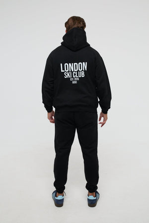 London Ski Club Oversize Hoodie - Black - TRAPSKI