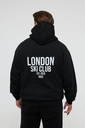 London Ski Club Oversize Hoodie - Black - TRAPSKI