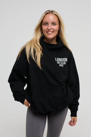 London Ski Club Oversize Hoodie - Black - TRAPSKI