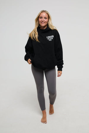 London Ski Club Oversize Hoodie - Black - TRAPSKI