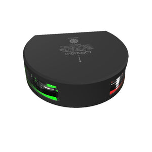 Lopolght Series 201-004 - Starboard Port Sidelight - 2NM - Vertical Mount - Green/Red - Black Housing - TRAPSKI