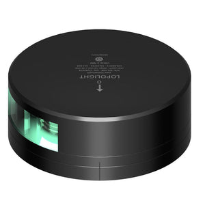 Lopolight Green Starboard Light - 2NM - Black Housing w/FB Base - TRAPSKI