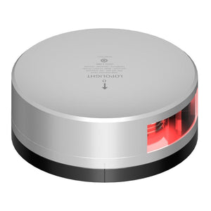 Lopolight Red Port Light - 2NM - Silver Housing w/FB Base - TRAPSKI