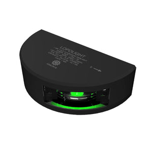 Lopolight Series 101-001 - Starboard Side Light - 1NM - Vertical Mount - Green - Black Housing - TRAPSKI