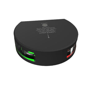Lopolight Series 101-004 Starboard Port Side Light - 1NM - Vertical Mount - Green/Red - Black Housing - TRAPSKI