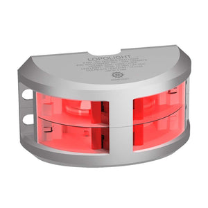 Lopolight Series 200-016 - Double Stacked Navigation Light - 2NM - Vertical Mount - Red - Silver Housing - TRAPSKI