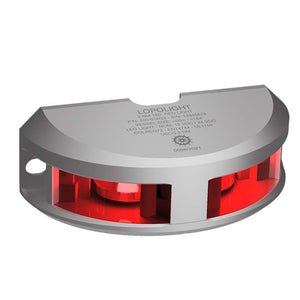 Lopolight Series 200-016 - Navigation Light - 2NM - Vertical Mount - Red - Silver Housing - TRAPSKI