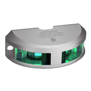 Lopolight Series 200-018 - Navigation Light - 2NM - Vertical Mount - Green - Silver Housing - TRAPSKI