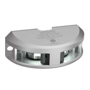 Lopolight Series 200-024 - Navigation Light - 2NM - Vertical Mount - White - Silver Housing - TRAPSKI