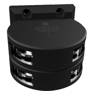 Lopolight Series 201-011 - Double Stacked Masthead Light - 3NM - Vertical Mount - White - Black Housing - TRAPSKI