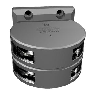 Lopolight Series 201-011 - Double Stacked Masthead Light - 3NM - Vertical Mount - White - Silver Housing - TRAPSKI