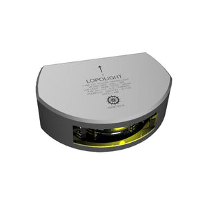 Lopolight Series 201-013 - Stern Towing Light - 2NM - Vertical Mount - Amber - Silver Housing - TRAPSKI