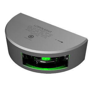 Lopolight Series 301-001 - Navigation Light - 2NM - Vertical Mount - Green - Silver Housing - 6M Cable - TRAPSKI