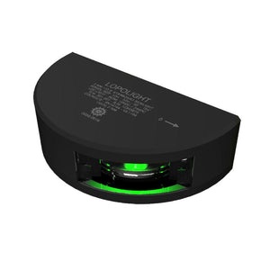 Lopolight Series 301-001 - Starboard Sidelight - 2NM - Vertical Mount - Green - Black Housing - TRAPSKI
