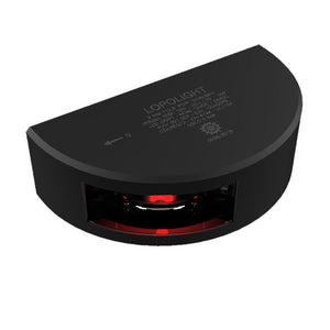 Lopolight Series 301-002 - Port Sidelight - 2NM - Vertical Mount - Red - Black Housing - 6M Cable - TRAPSKI