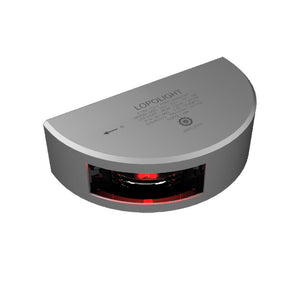 Lopolight Series 301-002 - Port Sidelight - 2NM - Vertical Mount - Red - Silver Housing - TRAPSKI