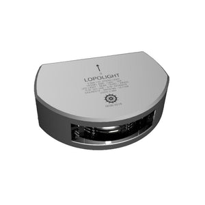 Lopolight Series 301-006 - Stern Light - 2NM - Vertical Mount - White - Silver Housing - TRAPSKI