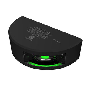 Lopolight Series 301-101 - Starboard Sideight - 3NM - Vertical Mount - Green - Black Housing - TRAPSKI