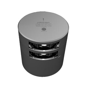 Lopolight Series 301-106 - Double Stacked Stern Light - 3NM - Horizontal Mount - White - Silver Housing - TRAPSKI