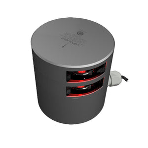 Lopolight Series 301-109 - Double Stacked Navigation Light - 3NM - Horizontal Mount - Red - Silver Housing - TRAPSKI