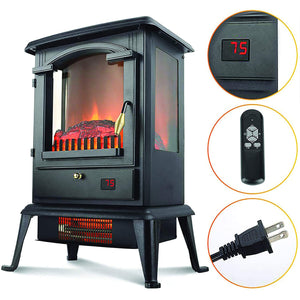 LifeSmart LifePro Electric Stove Heater, 1500W Infrared Quartz Heater w/ Remote