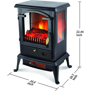 LifeSmart LifePro Electric Stove Heater, 1500W Infrared Quartz Heater w/ Remote