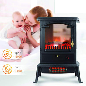 LifeSmart LifePro Electric Stove Heater, 1500W Infrared Quartz Heater w/ Remote