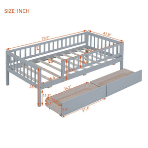 Multi Functional Wooden Daybed Bed with Storage or Trundle - Multiple Colors