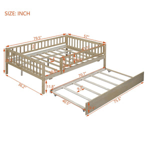 Multi Functional Wooden Daybed Bed with Storage or Trundle - Multiple Colors
