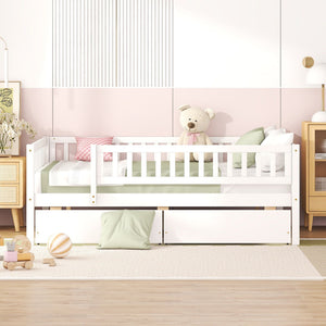 Multi Functional Wooden Daybed Bed with Storage or Trundle - Multiple Colors