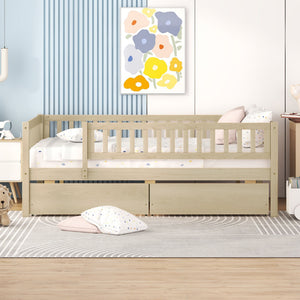 Multi Functional Wooden Daybed Bed with Storage or Trundle - Multiple Colors