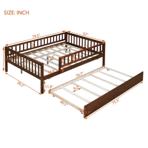 Multi Functional Wooden Daybed Bed with Storage or Trundle - Multiple Colors