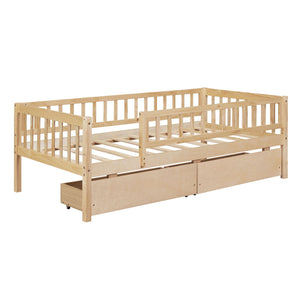 Multi Functional Wooden Daybed Bed with Storage or Trundle - Multiple Colors