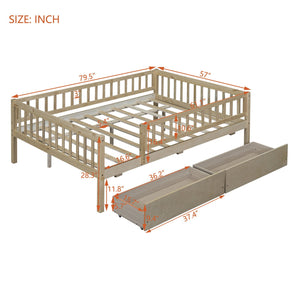 Multi Functional Wooden Daybed Bed with Storage or Trundle - Multiple Colors