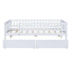 Multi Functional Wooden Daybed Bed with Storage or Trundle - Multiple Colors