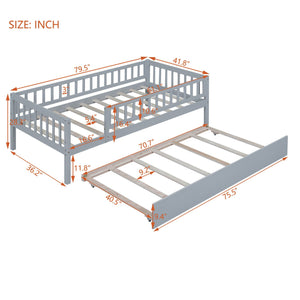 Multi Functional Wooden Daybed Bed with Storage or Trundle - Multiple Colors