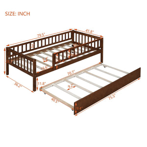 Multi Functional Wooden Daybed Bed with Storage or Trundle - Multiple Colors