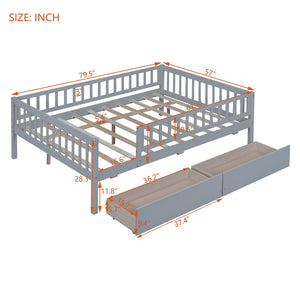 Multi Functional Wooden Daybed Bed with Storage or Trundle - Multiple Colors