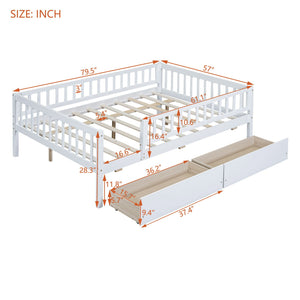 Multi Functional Wooden Daybed Bed with Storage or Trundle - Multiple Colors