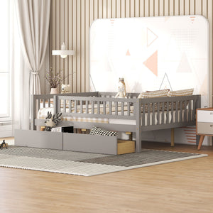 Multi Functional Wooden Daybed Bed with Storage or Trundle - Multiple Colors