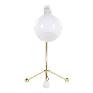 Eileen Contemporary Task Lamp with Adjustable Neck - Gold Metal and White Shade