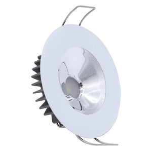 Lumitec Illusion Flush Mount LED Down Light - Spectrum RGBW - Cool White - White Housing - Chrome Reflector - TRAPSKI