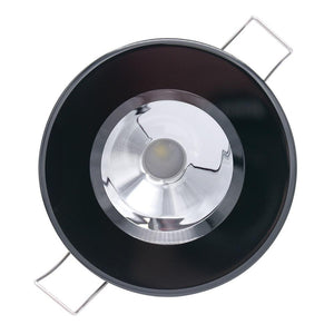 Lumitec Illusion Flush Mount LED Down Light - Spectrum RGBW - Warm White - Black Housing - Chrome Reflector - TRAPSKI