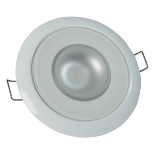 Lumitec Mirage - Flush Mount Down Light - Glass Finish/White Bezel - Warm White Dimming - TRAPSKI